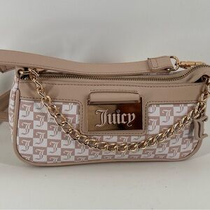 Juicy Couture Sandstone Geo Print Miss Juicy Crossbody Bag Detachable Strap